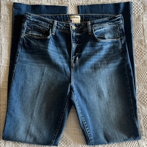 L'AGENCE Ruth Straight-Leg Jean in Cambridge Sz 32 - Picture 4 of 13